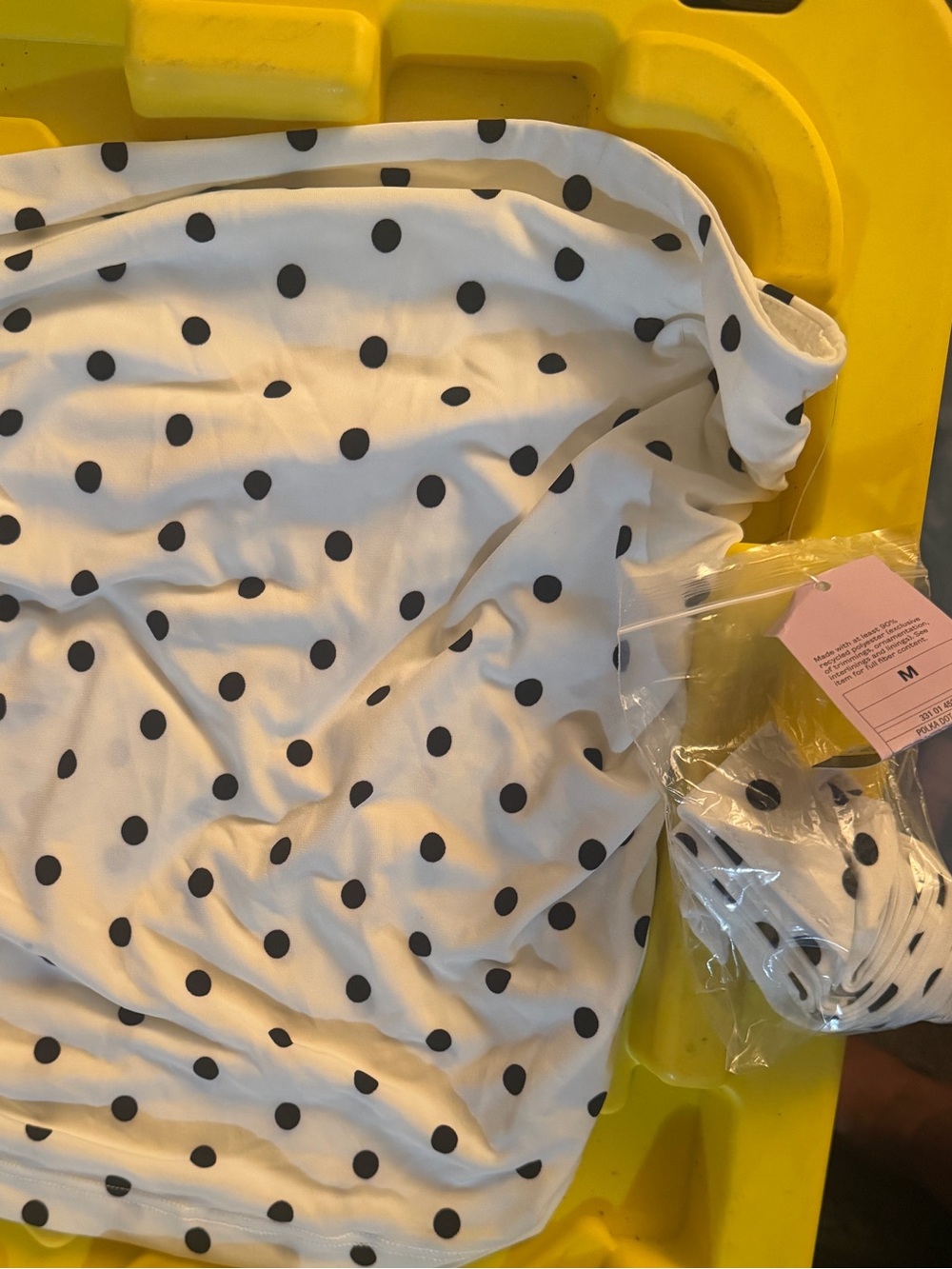 Youth tub Top- Polka Dot White and Black Headband Set